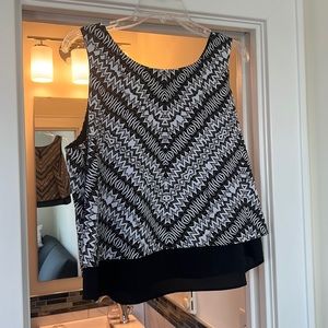 Bisou Bisou Black Layered Tank Top
